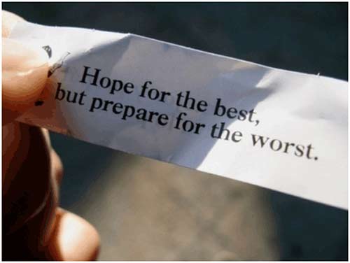 fortune cookie that says expect the best but prepare for the worst